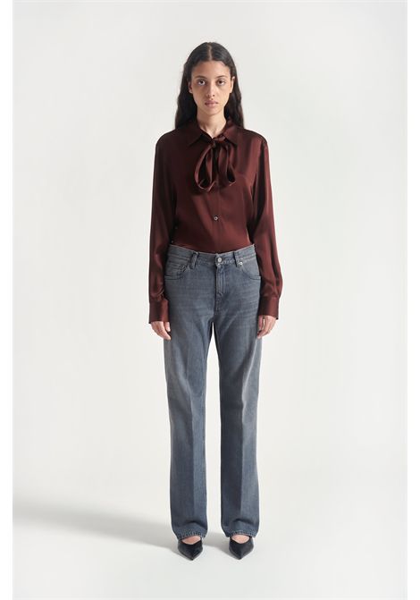 Grifoni Jeans Revel in Denim di Cotone Nero Donna GRIFONI | Pantalone | G1AC0107FADED BLACK